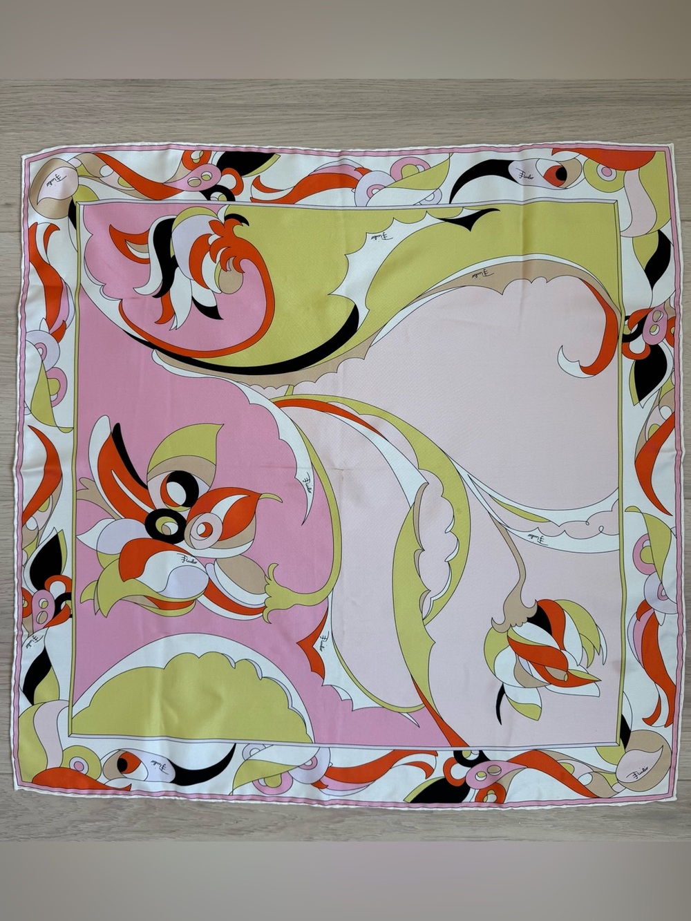 Authentic Emilio Pucci multicolor silk scarf